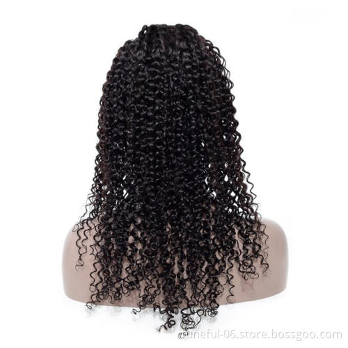Tuneful 100% brazilian human hair wig halle 4x4 closure  kinky curl wig hot on sale fashion spiky hair and beautiful for you
